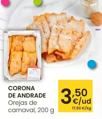 Oferta de Corona De Andrade - Orejas De Carnaval por 3,5€ en Eroski