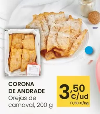 Oferta de Corona De Andrade -  Orejas De Carnaval por 3,5€ en Eroski