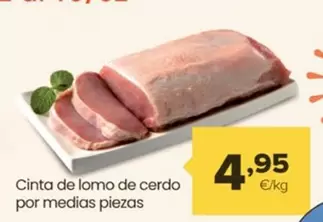 Oferta de Cinta de lomo de cerdo por medias piezas por 4,95€ en Autoservicios Familia