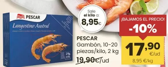 Oferta de Pescar - Gambón por 17,9€ en Autoservicios Familia