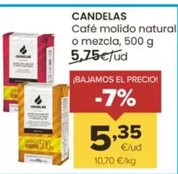 Oferta de Candelas - Café Molido Natural O Mezcla por 5,35€ en Autoservicios Familia