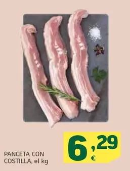 Oferta de Panceta Con Costilla por 6,29€ en HiperDino