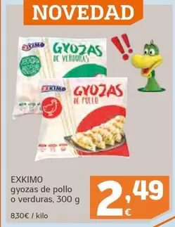 Oferta de Exkimo - Gyozas De Pollo O Verduras por 2,49€ en HiperDino