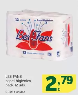 Oferta de Les Fans - Papel Higiénico por 2,79€ en HiperDino