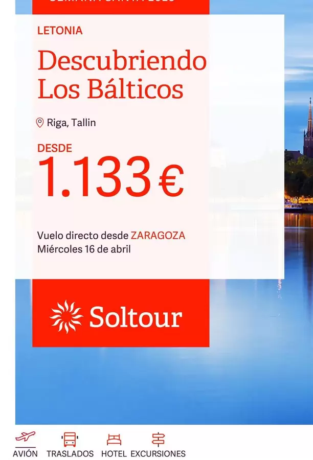 Oferta de Soltour - Descubriendo Los Balticos por 1133€ en Soltour