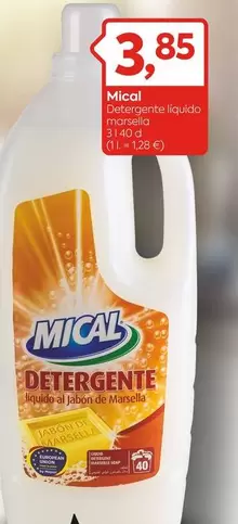 Oferta de Mical - Detergente Liquido Marsale por 3,85€ en Suma Supermercados