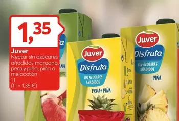 Oferta de Juver - Nectar Sin Azúcares Añadidos Manzana por 1,35€ en Suma Supermercados