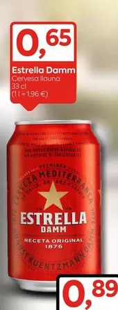 Oferta de Estrella Damm - Cerveza por 0,65€ en Suma Supermercados