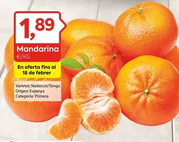 Oferta de Origen - Mandarina por 1,89€ en Suma Supermercados