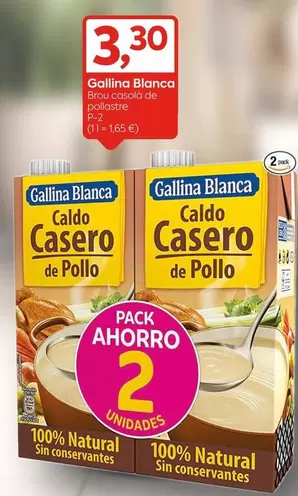 Oferta de Gallina Blanca - Caldo Casero De Pollo por 3,3€ en Suma Supermercados