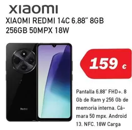 Oferta de Xiaomi - Redmi 14C 6.88" 8GB 256GB 50MPX 18W  por 159€ en Microsshop