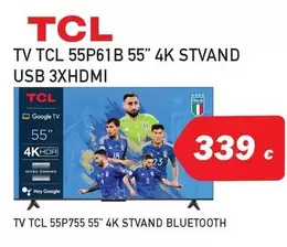 Oferta de TCL - TV TCL 55P61B 55" 4K STVAND USB 3XHDMI por 339€ en Microsshop