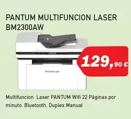 Oferta de Pantum - Multifuncion Laser BM2300AW por 129,9€ en Microsshop