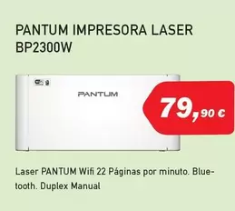 Oferta de Pantum - Impresora Laser BP2300W  por 79,9€ en Microsshop