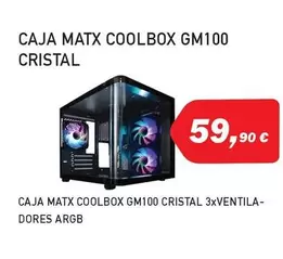 Oferta de Coolbox - Caja Matx Gm100 Cristal por 59,9€ en Microsshop