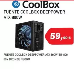 Oferta de Coolbox - Fuente Deeppower ATX 800W por 59,9€ en Microsshop