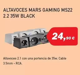 Oferta de Mars Gaming - Altavoces Ms22 35W Black por 24,9€ en Microsshop