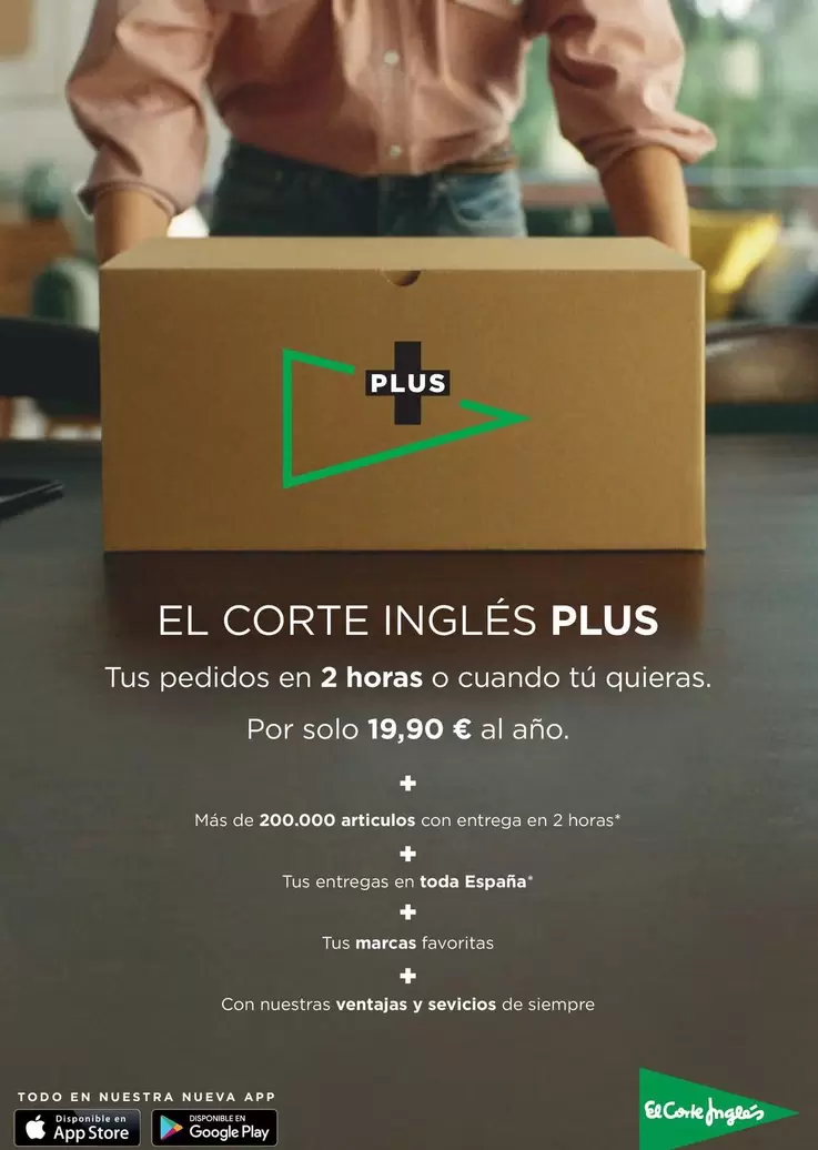 Oferta de Plus - Tus Pedidos En 2 Horas O Cuando Tu Quieras por 19,9€ en Hipercor