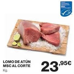 Oferta de Lomo De Atún Msc Al Corte por 23,95€ en Hipercor