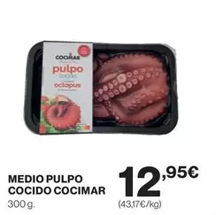 Oferta de Cocimar - Medio Pulpo Cocido Cocimar por 12,95€ en Hipercor