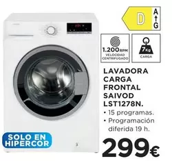 Oferta de Saivod - Lavadora Carga Frontal Lst1278n por 299€ en Hipercor