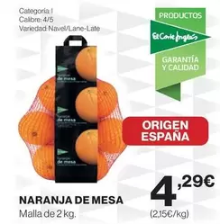 Oferta de Origen - Naranja De Mesa por 4,29€ en Hipercor