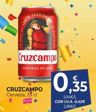 Oferta de Cruzcampo - Cerveza por 0,35€ en CashDiplo