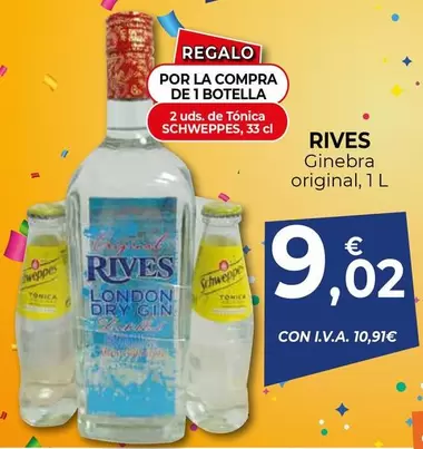 Oferta de Rives - Ginebra Original por 9,02€ en CashDiplo