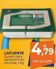 Oferta de Lafuente - Queso Para Sandwich En Lonchas por 4,79€ en CashDiplo