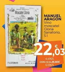 Oferta de Gloria - Vino Moscatel  Sanatorio por 22,03€ en CashDiplo