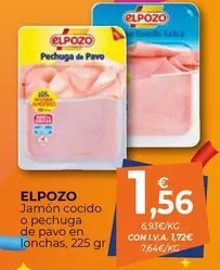 Oferta de Elpozo - Jamón Cocido O Pechuga De Pavo En Lonchas por 1,56€ en CashDiplo