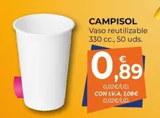 Oferta de Vaso Reutilizable por 0,89€ en CashDiplo