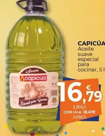 Oferta de Capicua - Aceite Suave Especial Para Cocinar por 16,79€ en CashDiplo