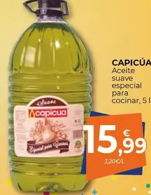 Oferta de Capicua - Aceite Suave Especial Para Cocinar por 15,99€ en CashDiplo