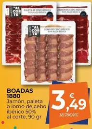 Oferta de Boadas - Jamón, Paleta O Lomo De Cebo Ibérico 50% Al Corte por 3,49€ en CashDiplo