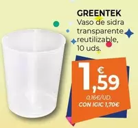 Oferta de Vaso De Sidra Transparente Reutilizable por 1,59€ en CashDiplo