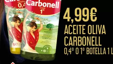 Oferta de Carbonell - Aceite Oliva por 4,99€ en Claudio