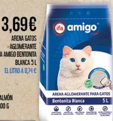 Oferta de Ifa amigo - Arena Gatos Aglomerante por 3,69€ en Claudio