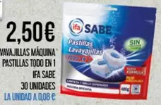 Oferta de Ifa sabe - Pastillas Maquina por 2,5€ en Claudio