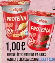 Oferta de Eliges - Postre Lacteo Proteina Ifa por 1€ en Claudio