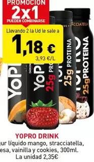 Oferta de Danone - Yopro Drink por 3,93€ en Hiperber