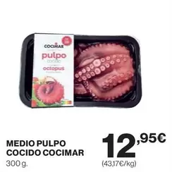 Oferta de Cocimar - Medio Pulpo Cocido  por 12,95€ en Supercor