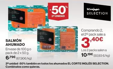 Oferta de El Corte Inglés - Salmón Ahumado por 6,79€ en Supercor