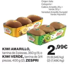 Oferta de Zespri - Kiwi Amarillo, Kiwi Verde por 2,99€ en Supercor Exprés