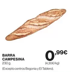 Oferta de Barra Campesina por 0,99€ en Supercor Exprés