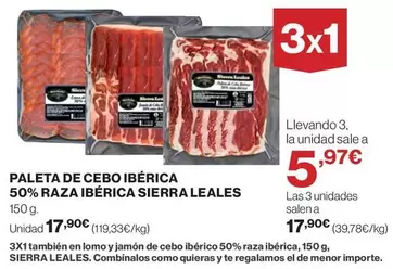 Oferta de Paleta De Cebo Iberica 50% Raza Iberica por 17,9€ en Supercor Exprés