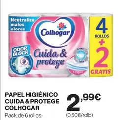 Oferta de Colhogar - Papel Higiénico Cuida & Protege por 2,99€ en Supercor Exprés