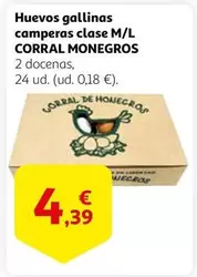 Oferta de Huevos Gallinas Camperas Clase M/L por 4,39€ en Alcampo