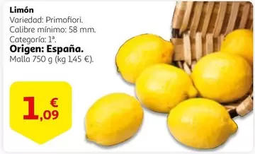 Oferta de Origen - Limón por 1,09€ en Alcampo