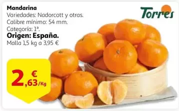 Oferta de Origen - Mandarina por 2,63€ en Alcampo